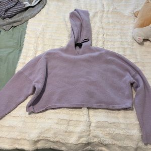Misguided cropped hooded sweater MEDIUM